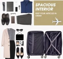 Merax 3-delig Kofferset Met TSA Slot - Trolleyset ABS 40L, 70L & 110 Liter - Goud 21 Merax 3-delig Kofferset Met TSA Slot - Trolleyset ABS 40L, 70L & 110 Liter - Goud -Trolley Winkel 1200x1111 1