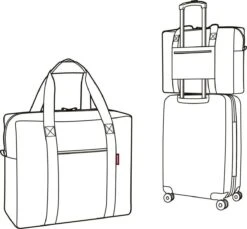 Reisenthel Mini Maxi Touringbag Reistas - Opvouwbaar - 40L - Signature Navy Blauw -Trolley Winkel 1200x1113 1