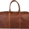 Fana Bags Leren Weekendtas Cognac - Leren Reistas - Grote Reistas Leder - Cadeau Mannen - Reistas/Weekendtas/Sporttas Echt Leer - Duffel Bag -Trolley Winkel 1200x1113