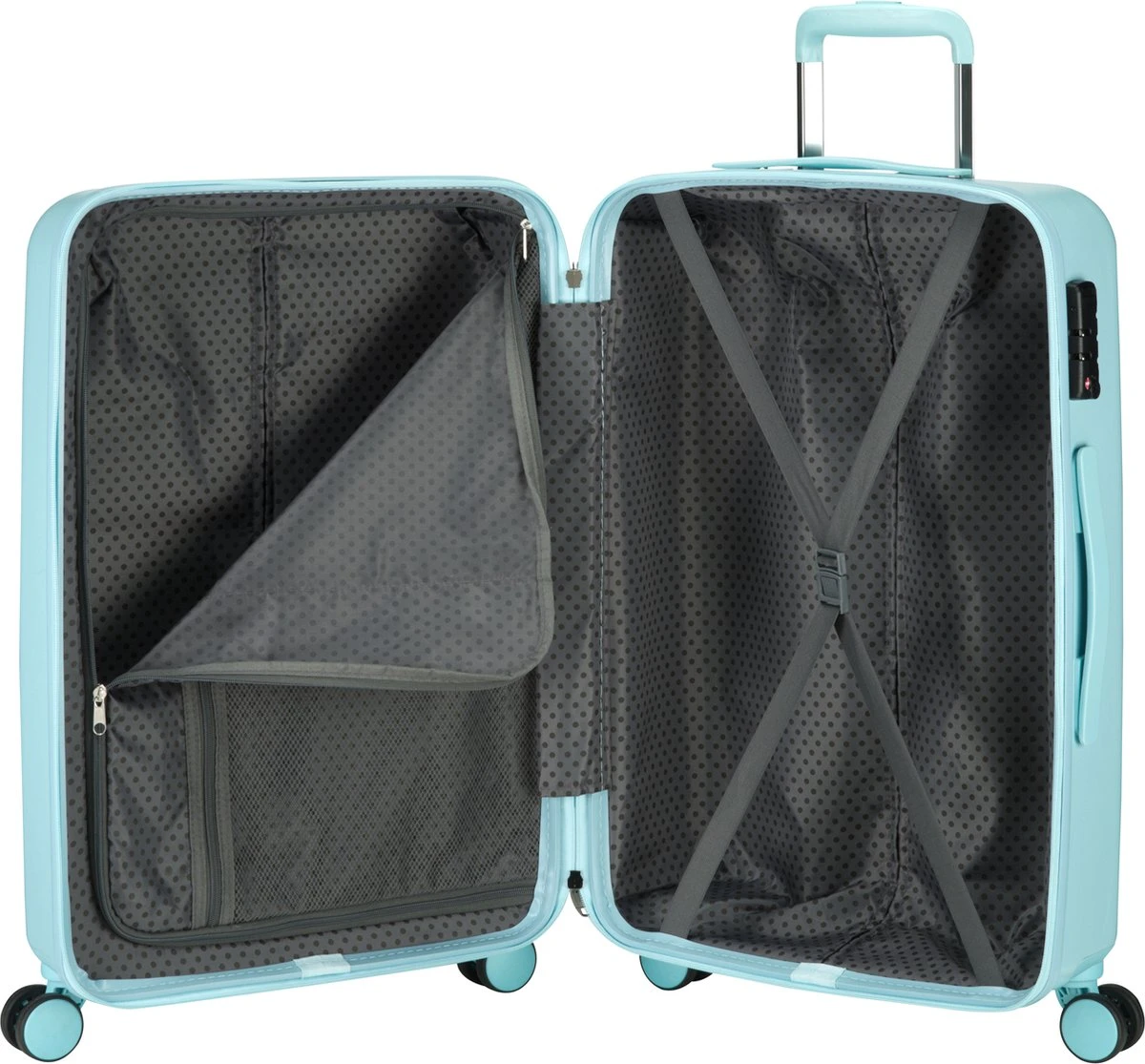 Princess Traveller Harlem - Reiskoffer - Blauw - M - 66cm 6 Princess Traveller Harlem - Reiskoffer - Blauw - M - 66cm - Afbeelding 4