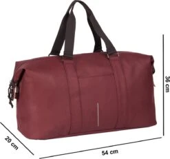 New Rebels® Mart Weekender - Weekendtas - Reistas - Waterafstotend - Polyurethaan- Burgundy -Trolley Winkel 1200x1124 6