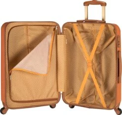 Princess Traveller Trendy Dots - Reiskoffer - Terra - M - 66cm -Trolley Winkel 1200x1126