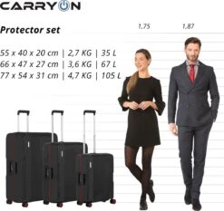 CarryOn Protector Luxe 3-delige Kofferset - Trolleyset Met TSA-kliksloten - Zwart -Trolley Winkel 1200x1130 6