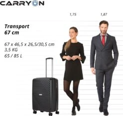 CarryOn Transport TSA Reiskoffer - Trolley 67cm Met Expander - OKOBAN - YKK Ritsen - Dubbele Wielen - Zwart 17 CarryOn Transport TSA Reiskoffer - Trolley 67cm Met Expander - OKOBAN - YKK Ritsen - Dubbele Wielen - Zwart -Trolley Winkel 1200x1132 2