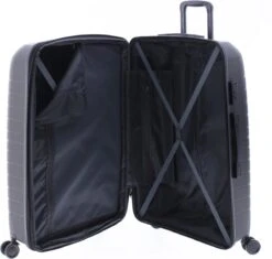 Gladiator Kick-Off Grote Koffer Expandable -76 Cm - 99/125 Liter - Eco Friendly Recyclebaar PP - Donkergrijs -Trolley Winkel 1200x1142