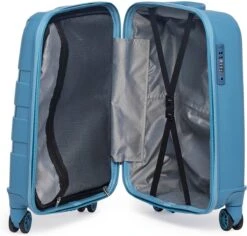 ©TROLLEYZ - Paris No.5 - Trolley - 55cm Met TSA Slot - Dubbele Wielen - 360° Spinners - 100% Polypropyleen - Handbagage Koffer In Ice Blue -Trolley Winkel 1200x1147 3