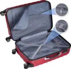Tectake - Kofferset Trolleyset Reisset - 3-dlg Hardshell Wijnrood - 402670 13 Tectake - Kofferset Trolleyset Reisset - 3-dlg Hardshell Wijnrood - 402670 -Trolley Winkel 1200x1150 2