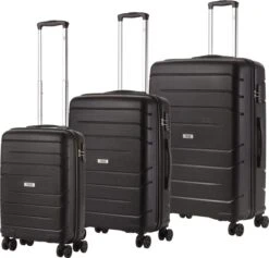 TravelZ Big Bars Kofferset - Trolleyset 3-delig Met TSA-slot - Zwart -Trolley Winkel 1200x1150 3