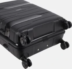 Decent ONE-CITY Large Koffer - 76 Cm - TSA Slot - Zwart -Trolley Winkel 1200x1153