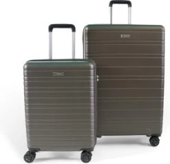 ©TROLLEYZ - Amsterdam No.9 - Kofferset 2 Delig - 55cm+78cm Met TSA Slot - Dubbele Wielen - 360° Spinners - 100% ABS - Reiskoffers In Cloudy Grey -Trolley Winkel 1200x1157 6