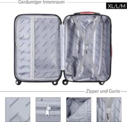 Monzana Hard Case Koffer Baseline XL Zwart -Trolley Winkel 1200x1158