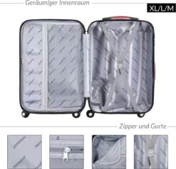Monza Hardcase Koffer Set- Baseline Navy M/L/XL -Trolley Winkel 1200x1158 6