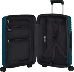 Samsonite Reiskoffer - Upscape Spinner 55/20 Uitbreidbaar (Handbagage) Petrol Blue -Trolley Winkel 1200x1163 2