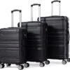 Merax 3-delig Kofferset Met TSA Slot - Trolleyset ABS 40L, 70L & 110 Liter - Zwart -Trolley Winkel 1200x1165 2