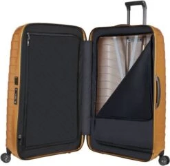 Samsonite Proxis Spinner 69/25 Honey Gold -Trolley Winkel 1200x1173