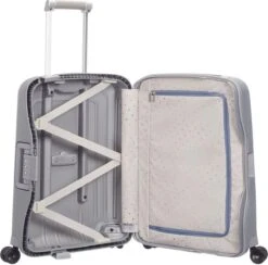 Samsonite Reiskoffer - S'CURE SPINNER 55/20 (Handbagage) Zilverkleurig -Trolley Winkel 1200x1185 3