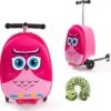 Handbagage Kinderen | Tas Meisje | Roze Uil | Koffer Handbagage | Kinder Koffer Meisjes | Step Meisje | Trolley Kinderen - 50 Kilo - 5 Tot 9 Jaar | Bouncy Box 40x20x25 Cm Incl. Nekkussen Vliegtuig -Trolley Winkel 1200x1186 2