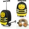 Rolkoffer Trolley Voor Kinderen | Geel | Trolley | Tas Kind | Bagagekoffer | Step Jongen | Vliegtuig Nekkussen | Step Met 3 Wielen | FDBW | Koffer Handbagage - 50 Kilo - Bouncy Box 40x20x25 Cm + Nekkussen Vliegtuig -Trolley Winkel 1200x1188 2