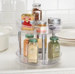 Lazy Susan Draaiplateau Met Verdieping, 23 X 23 X 24, Kunststof, Transparant - IDesign | Linus -Trolley Winkel 1200x1189 4