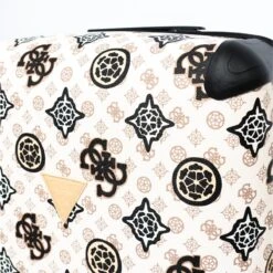 Guess House Party 28 In 4 Wheeler Dames Reiskoffer - Cream Logo Multi 7 Guess House Party 28 In 4 Wheeler Dames Reiskoffer - Cream Logo Multi -Trolley Winkel 1200x1198 3