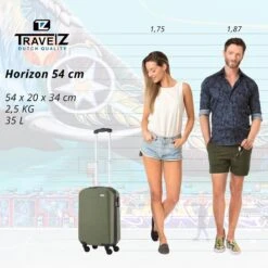 TravelZ Horizon Handbagagekoffer - 54cm Handbagage Trolley Met Gevoerde Binnenkant - Groen -Trolley Winkel 1200x1199 2