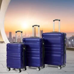Merax 3-delig Kofferset Met TSA Slot - Trolleyset ABS 40L, 70L & 110 Liter - Blauw 19 Merax 3-delig Kofferset Met TSA Slot - Trolleyset ABS 40L, 70L & 110 Liter - Blauw -Trolley Winkel 1200x1200 1042