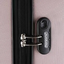 Monzana Hardcase Kofferset 4 Delig - Baseline Beautycase/M/L/XL - Rosé -Trolley Winkel 1200x1200 1115