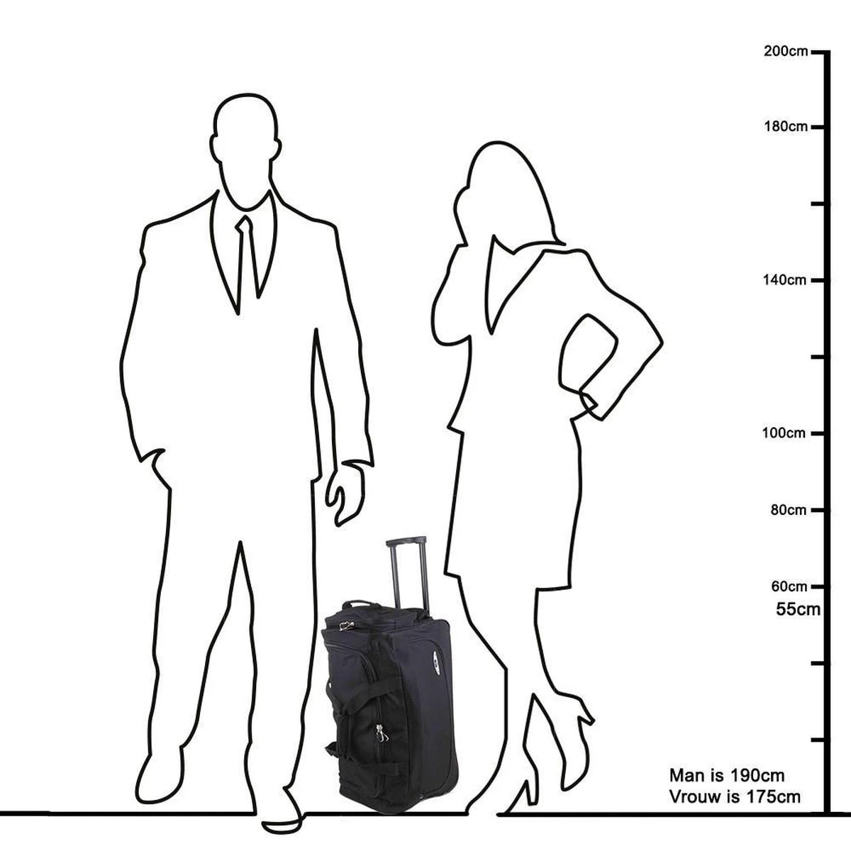 Enrico Benetti Orlando 35304 S Reistas / Sporttas Met Wielen 47 Liter - Zwart 12 Enrico Benetti Orlando 35304 S Reistas / Sporttas Met Wielen 47 Liter - Zwart - Afbeelding 10