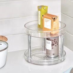 Lazy Susan Draaiplateau Met Verdieping, 23 X 23 X 24, Kunststof, Transparant - IDesign | Linus -Trolley Winkel 1200x1200 1193