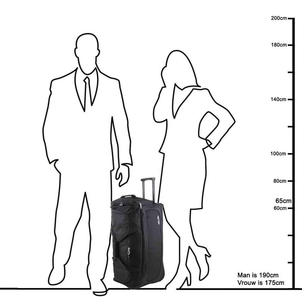 Enrico Benetti Orlando 35303 M Reistas / Sporttas Met Wielen 68 Liter - Blauw 10 Enrico Benetti Orlando 35303 M Reistas / Sporttas Met Wielen 68 Liter - Blauw - Afbeelding 8