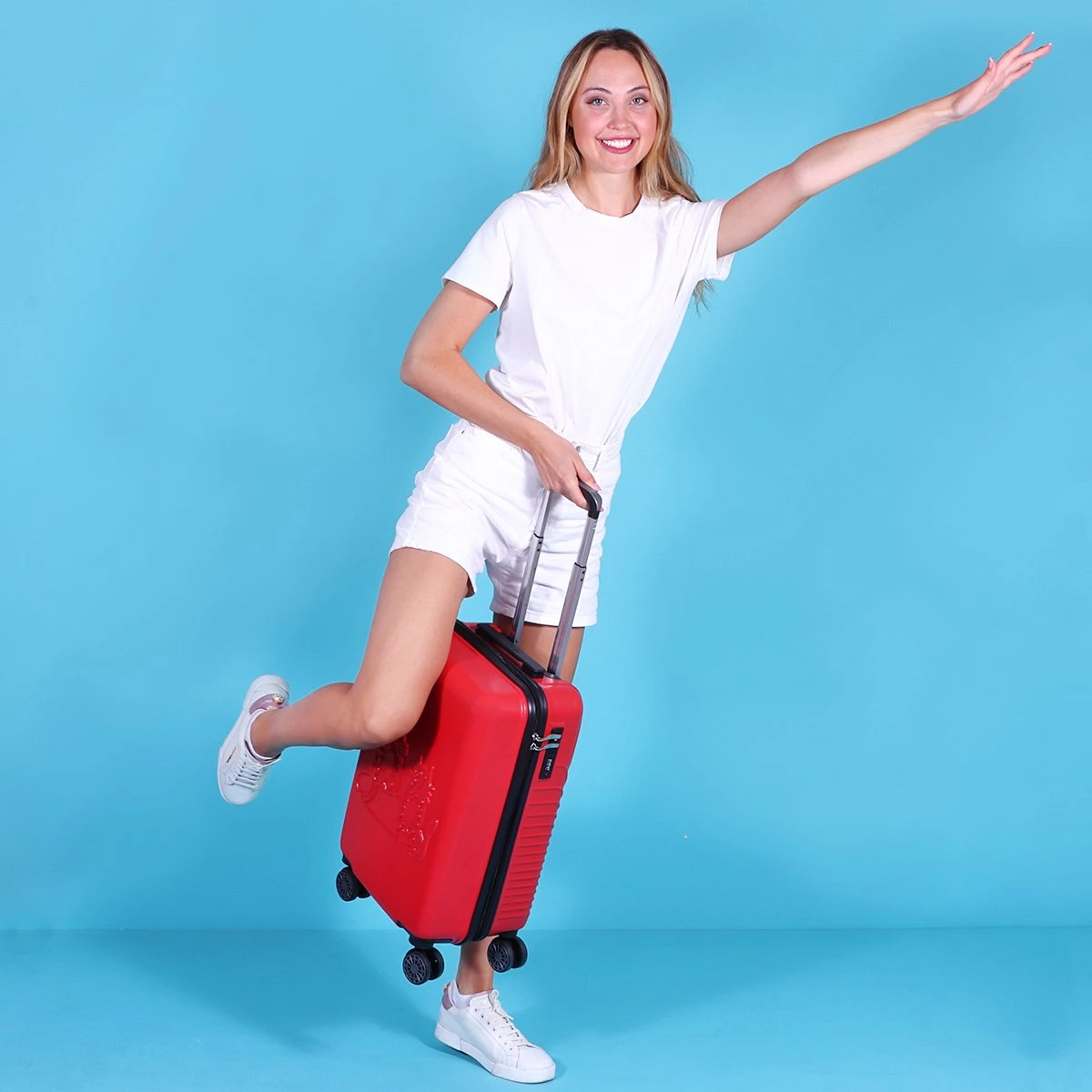 Biggdesign Cats Handbagage - Reiskoffer - Koffer - Rood 10 Biggdesign Cats Handbagage - Reiskoffer - Koffer - Rood - Afbeelding 8