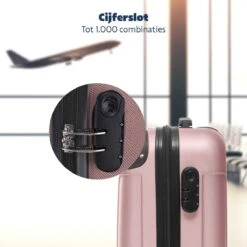 TRVLMORE Koffer - Handbagage - 54x36x20cm - 38L - Roségoud -Trolley Winkel 1200x1200 1339