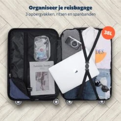TRVLMORE Koffer - Handbagage - 54x36x20cm - 38L - Roségoud -Trolley Winkel 1200x1200 1340