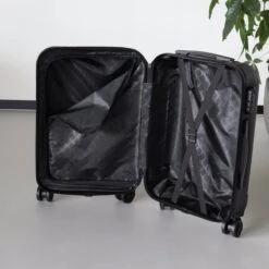 Handbagage Koffer 55cm Zwart 4 Wielen Trolley Met Pin Slot -Trolley Winkel 1200x1200 135
