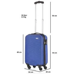 TravelZ Horizon Handbagagekoffer - 54cm Handbagage Trolley Met Gevoerde Binnenkant - Blauw -Trolley Winkel 1200x1200 1475