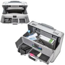Tectake Business Pilotenkoffer - 39 Cm - Zilver -Trolley Winkel 1200x1200 1486