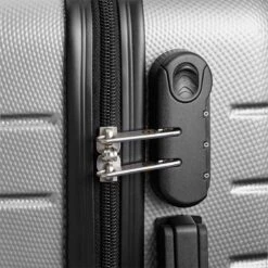 Swiss Alpine 2.0 - Handbagage Koffer - 55x35x20 Cm - 4 Wielen - Zilver -Trolley Winkel 1200x1200 1545