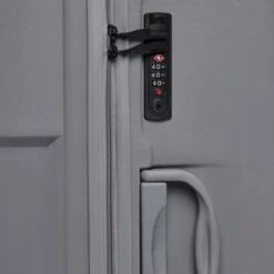 ©TROLLEYZ - Venice No.10 - Trolley - 55cm Met TSA Slot - Dubbele Wielen - 360° Spinners - 100% Polypropyleen - Handbagage Koffer In Silver Stone -Trolley Winkel 1200x1200 1565