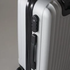 Handbagage Koffer 55cm Zilver 4 Wielen Trolley Met Pin Slot -Trolley Winkel 1200x1200 1617