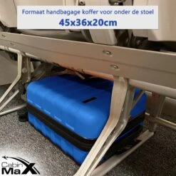 CabinMax Handbagage Koffer - Trolley 30L - Harde Reiskoffer - 45x36x20cm - Lichtgewicht - Groot Capaciteit - Aegean Blue -Trolley Winkel 1200x1200 1624