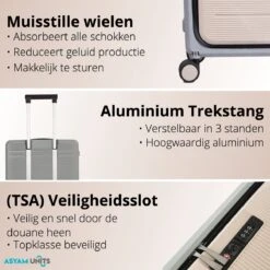 Asyam Units- Handbagage- Invouwbaar- Koffer- Koffer 38L- Spinner Wielen- TSA Slot- Lichtgewicht- Khaki -Trolley Winkel 1200x1200 1636