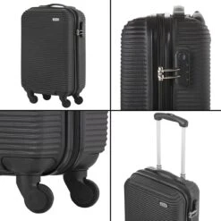 TravelZ Horizon Handbagagekoffer - 54cm Handbagage Trolley Met Gevoerde Binnenkant - Zwart -Trolley Winkel 1200x1200 1674