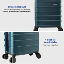 CabinMax Handbagage Koffer - Trolley 30L - Harde Reiskoffer - 45x36x20cm - Lichtgewicht - Groot Capaciteit - Endless Sea -Trolley Winkel 1200x1200 1678