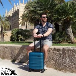 CabinMax Handbagage Koffer - Trolley 30L - Harde Reiskoffer - 45x36x20cm - Lichtgewicht - Groot Capaciteit - Endless Sea -Trolley Winkel 1200x1200 1679