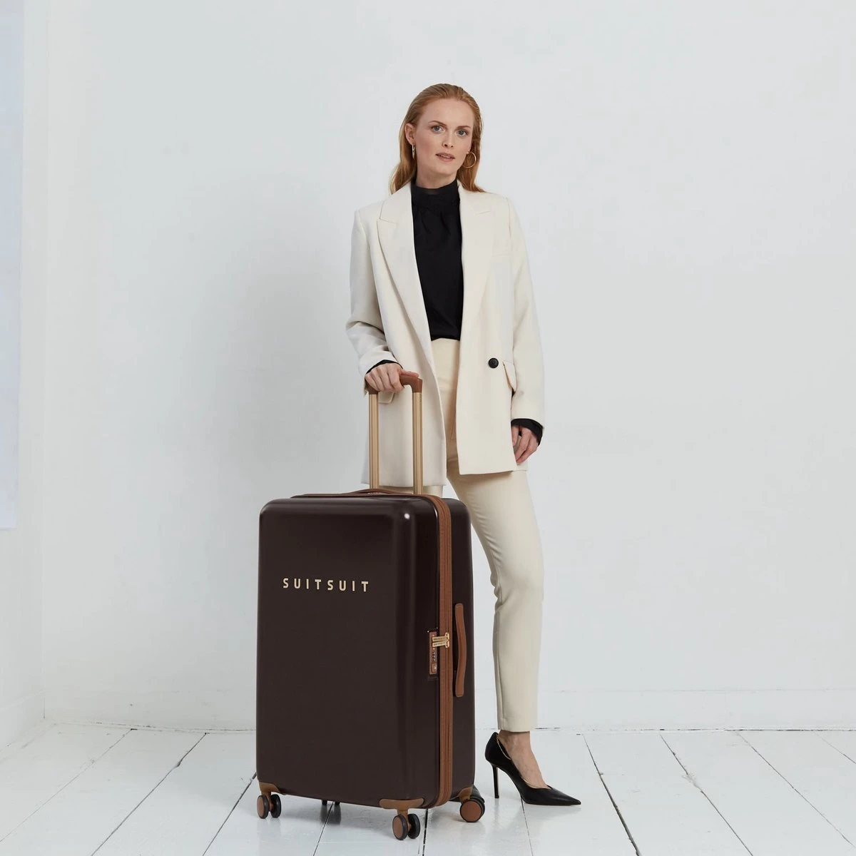 SUITSUIT - Fab Seventies Classic - Espresso Black - Reiskoffer (76 Cm) 4 SUITSUIT - Fab Seventies Classic - Espresso Black - Reiskoffer (76 Cm) - Afbeelding 2