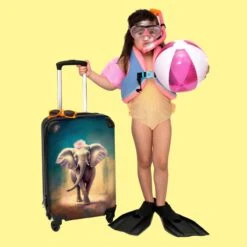 NoBoringSuitcases.com® Koffer - Handbagage Trolley - Olifant - Verf - Bloemen - Portret - Abstract - Reiskoffer Met Wielen - Past Binnen 55x40x20 Cm En 55x35x25 Cm - Koffertje - Fotokoffer -Trolley Winkel 1200x1200 1724