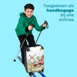 NoBoringSuitcases.com® Koffer - Boerderij - Dieren - Trekker - Jongens - Past Binnen 55x40x20 Cm En 55x35x25 Cm - Handbagage - Trolley - Fotokoffer - Cabin Size - Print -Trolley Winkel 1200x1200 1737