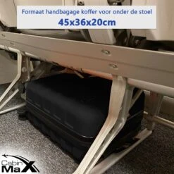CabinMax Handbagage Koffer - Trolley 30L - Harde Reiskoffer - 45x36x20cm - Lichtgewicht - Groot Capaciteit - Zwart -Trolley Winkel 1200x1200 1794