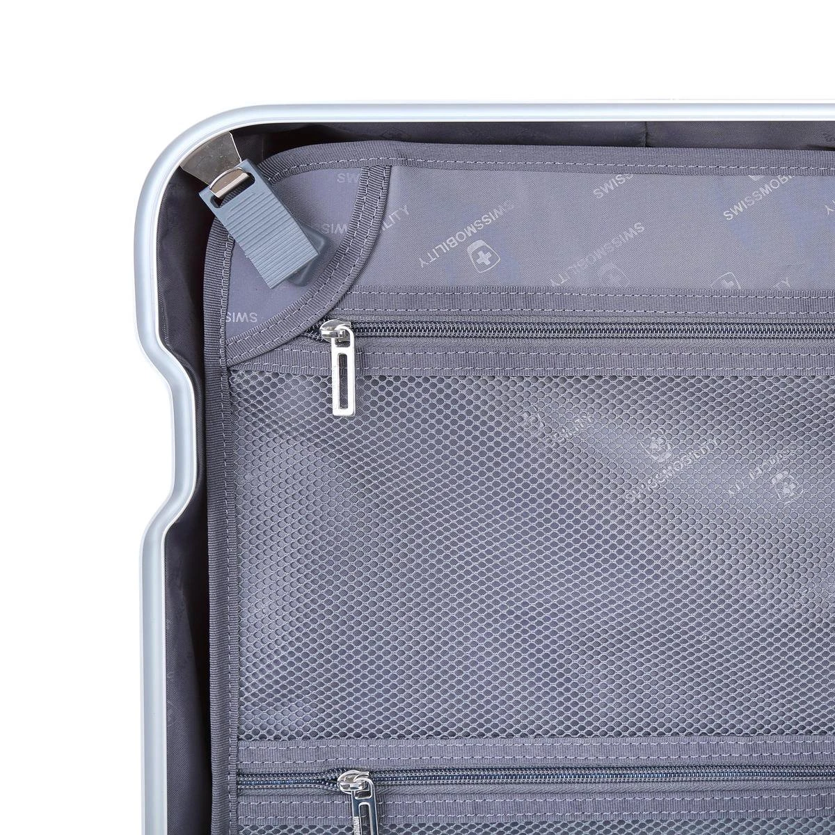 Swissmobility Elite Handbagagekoffer - 55cm Luxe Handbagage Met Dubbele TSA-kliksloten - Blauw 9 Swissmobility Elite Handbagagekoffer - 55cm Luxe Handbagage Met Dubbele TSA-kliksloten - Blauw - Afbeelding 7