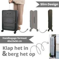 Asyam Units- Handbagage- Invouwbaar- Koffer- Koffer 38L- Spinner Wielen- TSA Slot- Lichtgewicht- Zwart -Trolley Winkel 1200x1200 1846